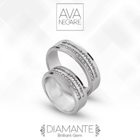 تصویر حلقه فرکانس صدا مدل Diamante طلای ۱۸ عیار 