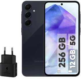 تصویر گوشی موبایل سامسونگ مدل Galaxy A55 دو سیم کارت ظرفیت 256 گیگابایت و رم 12 گیگابایت - به همراه شارژر 25 وات سامسونگ Samsung Galaxy A55 Dual SIM 128GB And 12GB RAM Mobile Phone - With 25W S