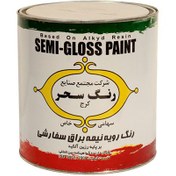 تصویر رنگ روغنی سفید نیمه براق سفارشی سحر 601 گالن 4 کیلویی 