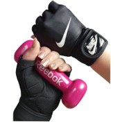 تصویر دستکش بدنسازی نایکی مچ بند دار 