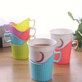 تصویر هولدر نگهدارنده لیوان یکبار مصرف بسته ۱۰ عددی 