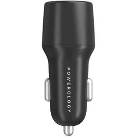 تصویر شارژر فندکی پاورولوجی 38 وات مدل PCCSR005 Powerology PCCSR005 38W PD Car Charger Dual