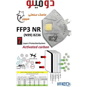 تصویر ماسک N95 صنعتی سهیل- FFP3 