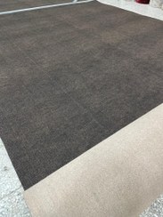 تصویر موکت اداری گره بافت ذغالی شکلاتی 