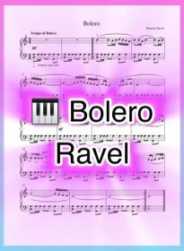 تصویر نت پیانو Bolero از Ravel همراه با اجرای نت پیانو 