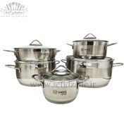 تصویر سرویس قابلمه ام جی اس ۱۰ پارچه استیل مدل CWS2110 