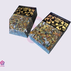 تصویر خرده ورق طلای رنگی 