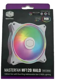 تصویر فن کیس کولر مستر MF120 HALO WHITE 
