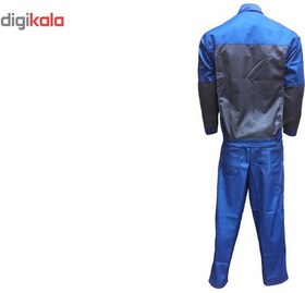 تصویر کاپشن و شلوار کار مردانه سیلور ا Men's jacket and work pants, silver gray, blue Kejrah Men's jacket and work pants, silver gray, blue Kejrah