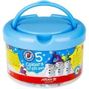 تصویر خمیر بازی 5 رنگ سطلی 1062 Ariya 5  colors 1062