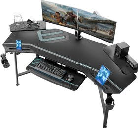 تصویر میز گیمینگ یوریکا EUREKA ERGONOMIC Gaming Desk with Led Lights 