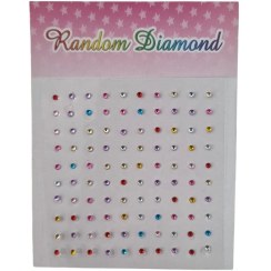 تصویر نگین چسبی ریز رنگی صورت و مو 