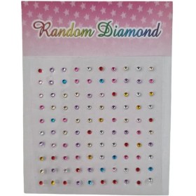 تصویر نگین چسبی ریز رنگی صورت و مو 