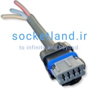 تصویر سوکت چهار فیش سوزنی ۲۰۶ پلی آمید سیم خودرویی سرسیم آلیاژی socket