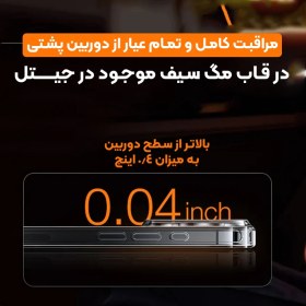 تصویر قاب اورجینال مگ سیف برای گوشی IPHONE 15 Pro Max تمام شفاف از برند Berlia 