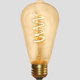 تصویر لامپ ادیسونی حبابی فیلامنتی Filament ST64 E27 6W Filament ST64 Edison Filament Bulb Lamp E27 6W