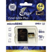 تصویر کارت حافظه microSDXC ویکومن مدل Extra 600X کلاس 10 استاندارد UHS-I U3 سرعت 90MBps ظرفیت 64 گیگابایت ا vicco man 64g vicco man 64g