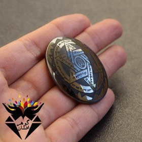 تصویر نگین حدید ستاره سلیمان درشت کد N_1433 