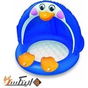 تصویر استخر بادی کودک سایبان دار طرح پنگوئن 57418 intex 57418