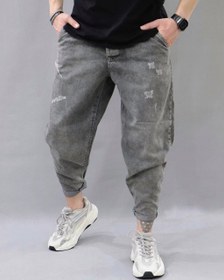 تصویر شلوار جین ذغالی روشن مام فیت مردانه کد۵۵ - 3 Men's Cool Mama Fit Jeans