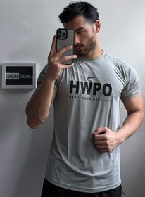 تصویر تیشرت آستین کوتاه ورزشی مردانه پارچه تنفسی نایک - طوسی / XXL 