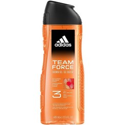 تصویر شامپو سه کاره سر صورت و بدن آدیداس مدل Team Force حجم 400 میلی لیتر ADIDAS TEAM FORCE 3 IN 1 SHOWER GEL 400 ml