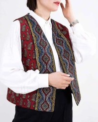 تصویر جلیقه بته‌جقه قرمز طرح ۲ 