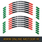 تصویر برچسب دور رینگ موتور سیکلت بنلی مدل TNT300 مجموعه 12 عددی 