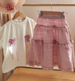 تصویر بلوز دامن پاپیون 