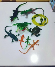 تصویر فیگور حیوانات وارداتی (پک) طرح خزندگان 