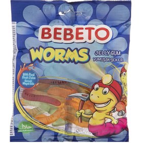 تصویر پاستیل ببتو مدل Worms مقدار 80 گرم 