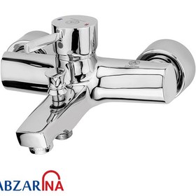 تصویر شیر حمام قهرمان مدل الماس دسته ارکیده Ghahraman Bath Faucet Chrome Almas Model