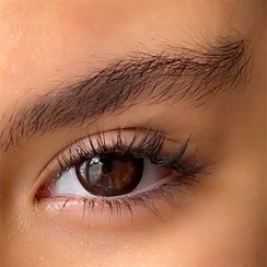 تصویر لنز قهوه ای تیره دوردار موکا آماندا 