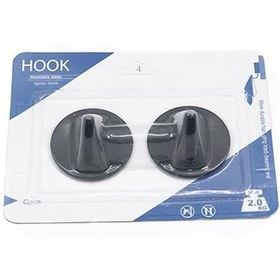 تصویر هوک فلزی مشکی 2 عددی کد 1004 2-piece-black-metal-hook-1004
