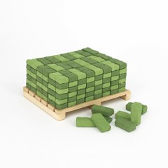 تصویر سنگ فرش موجی مینیاتوری سبز 