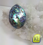 تصویر آویز صدف آبالون دو طرفه 