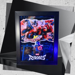 تصویر تابلو لگویی با تم مارول captain-America – طراحی اختصاصی دکوموتیو LEGO Wall Frame – Marvel Edition by Decomotive