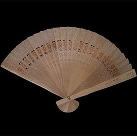 تصویر بادبزن چوبی طرحدار 