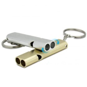 تصویر سوت نجات مدل Double1 - مشکی 