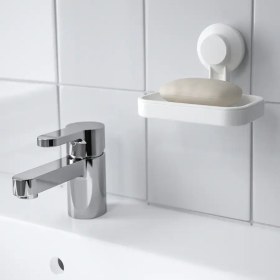 تصویر جا صابونی ایکیا مدل TISKEN IKEA TISKEN Soap dish with suction cup