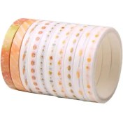 تصویر چسب کاغذی مدل واشی عرض 0.5 سانتی متر مجموعه 10 عددی 