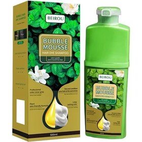 تصویر شامپو رنگ مو بابل موس مدل Bright Face رنگ مشکی حجم 500 میلی لیتر Bright Face Bubble Mousse Hair Color Shampoo Black 500 ml