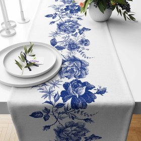 تصویر رانر طرح گل آبی کد R020 