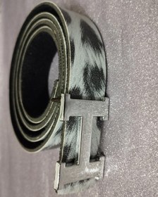 تصویر کمربند زنانه پلنگی سفید 