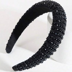 تصویر تل جواهردوزی کریستال مشکی زینوان 