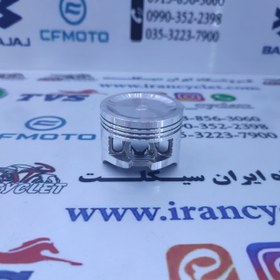 تصویر پیستون موتور سیکلت طرح ویو شماره 100 ( سر تخت ) برند پلاس ( بدون رینگ ) 