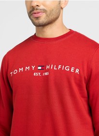 تصویر سویشرت یقه گرد لوگو برند Tommy Hilfiger Logo Crew Neck Sweatshirt