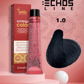 تصویر رنگ مو بدون آمونیاک سینرژی اچ اس لاین شماره 1.0. Hair color without ammonia Synergy HS Line No. 1.0.