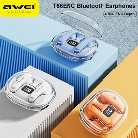تصویر هدفون بلوتوثی آوی مدل Awei T86 Enc ا Awei T86 ENC Noise Canceling Earphones Wireless Bluetooth Earbuds Awei T86 ENC Noise Canceling Earphones Wireless Bluetooth Earbuds