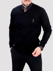 تصویر پلیور یقه هفت 070502 AKOMOD مشکی 